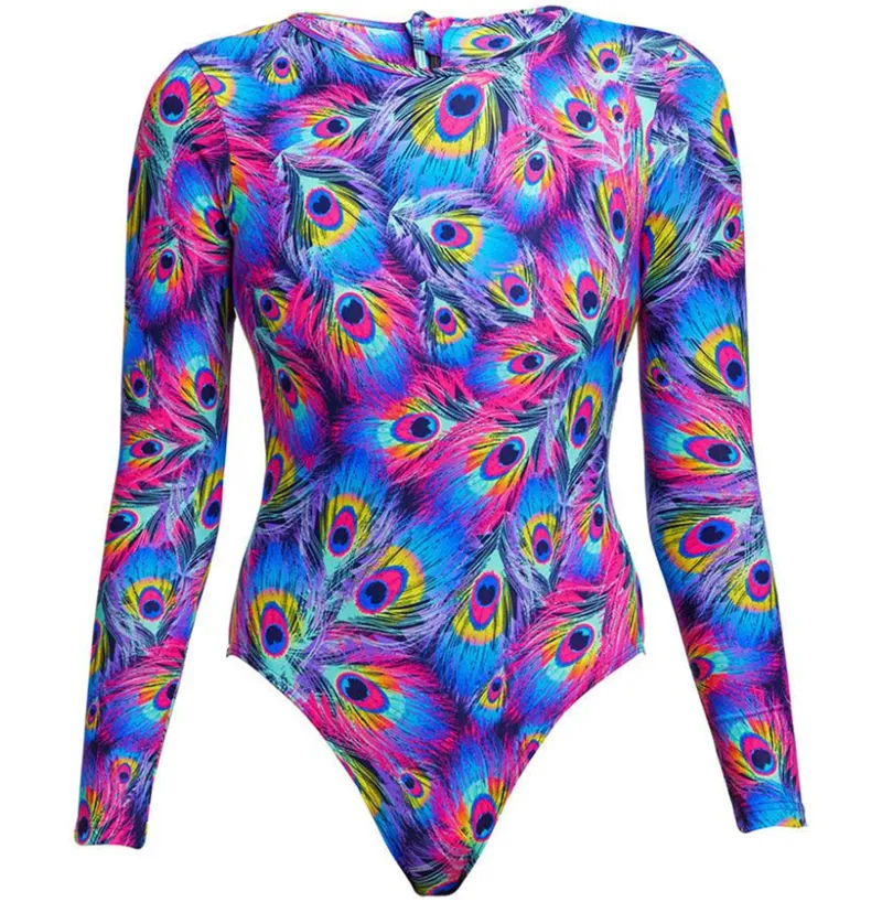 Funkita Ladies Long Shot One Piece Peacock Paradise